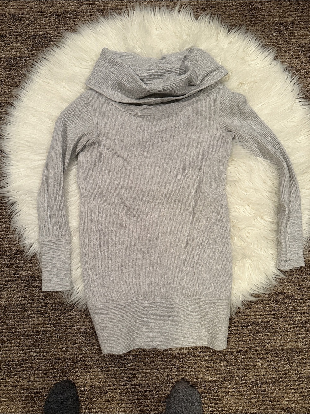 lululemon athletica Light Gray Cowl Neck Tunic